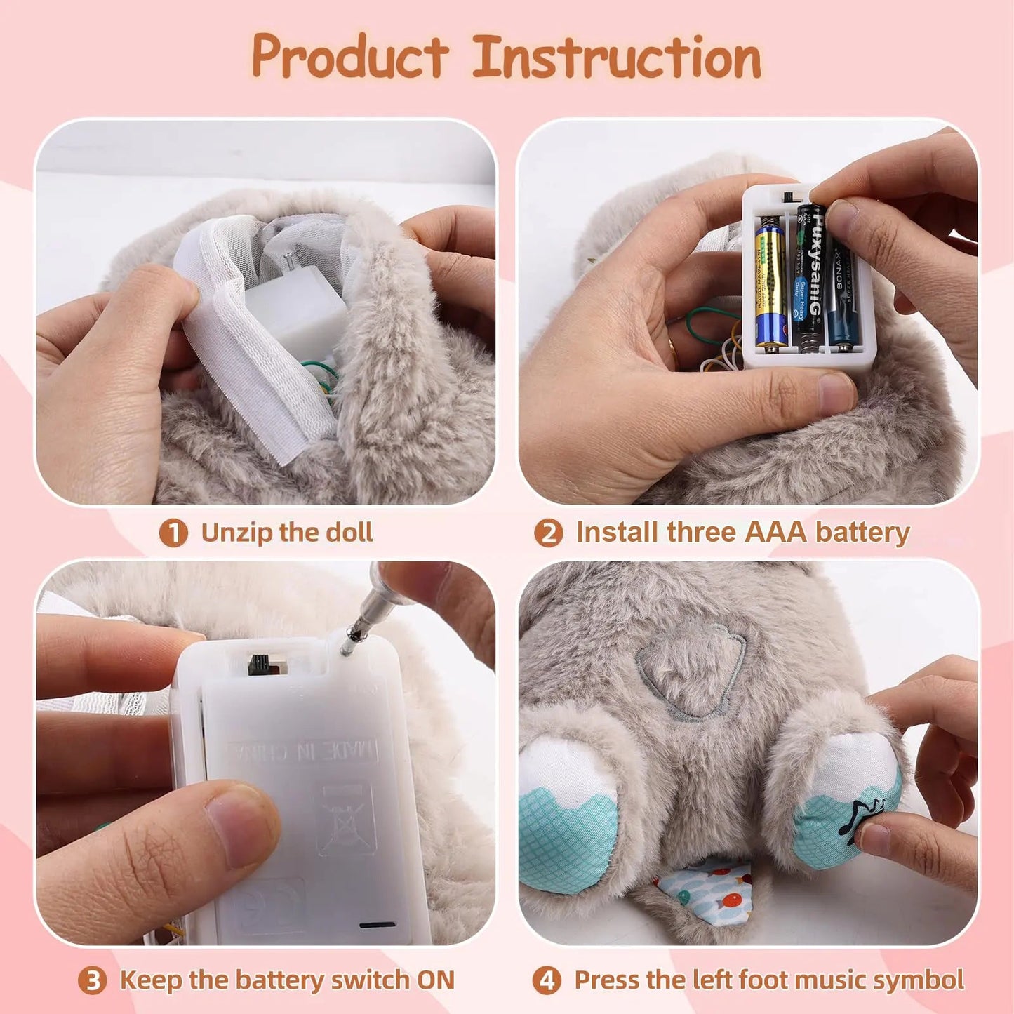 Ours jouet en peluche respirant - My Adam