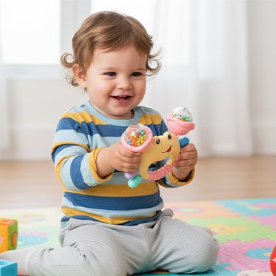 Hochet bébé | Naturel Sensoriel